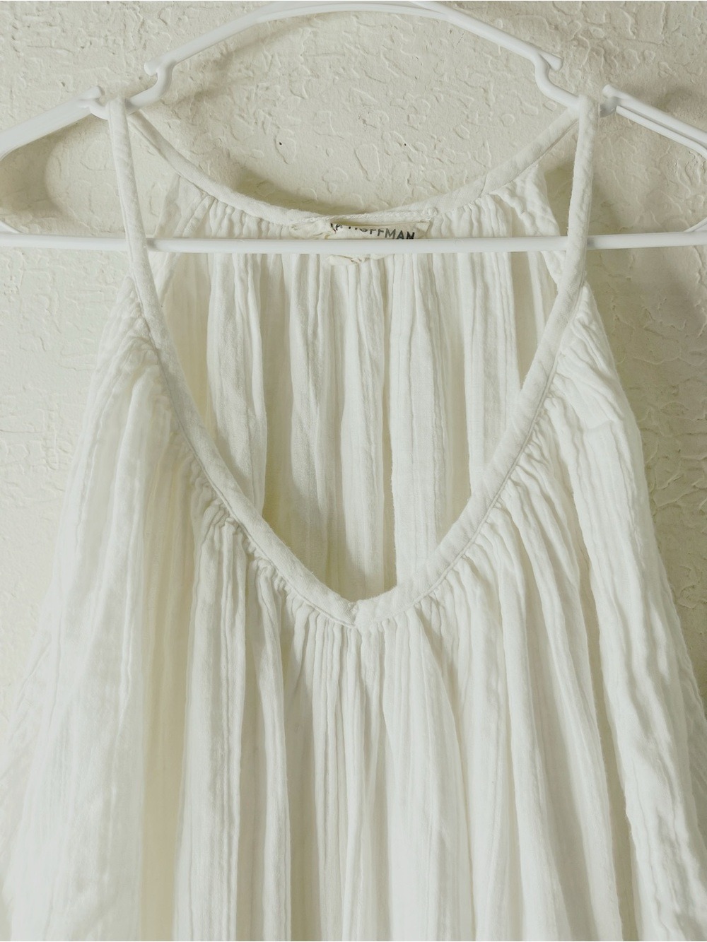 Mara Hoffman Crinkled Cotton Gauze Midi Dress in White 100% Organic Cotton - Picture 6 of 14